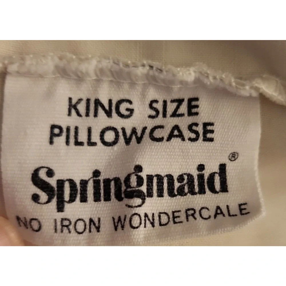 Vintage Pink Cabbage Rose Floral Springmaid King Pillowcases Cottagecore 20x39